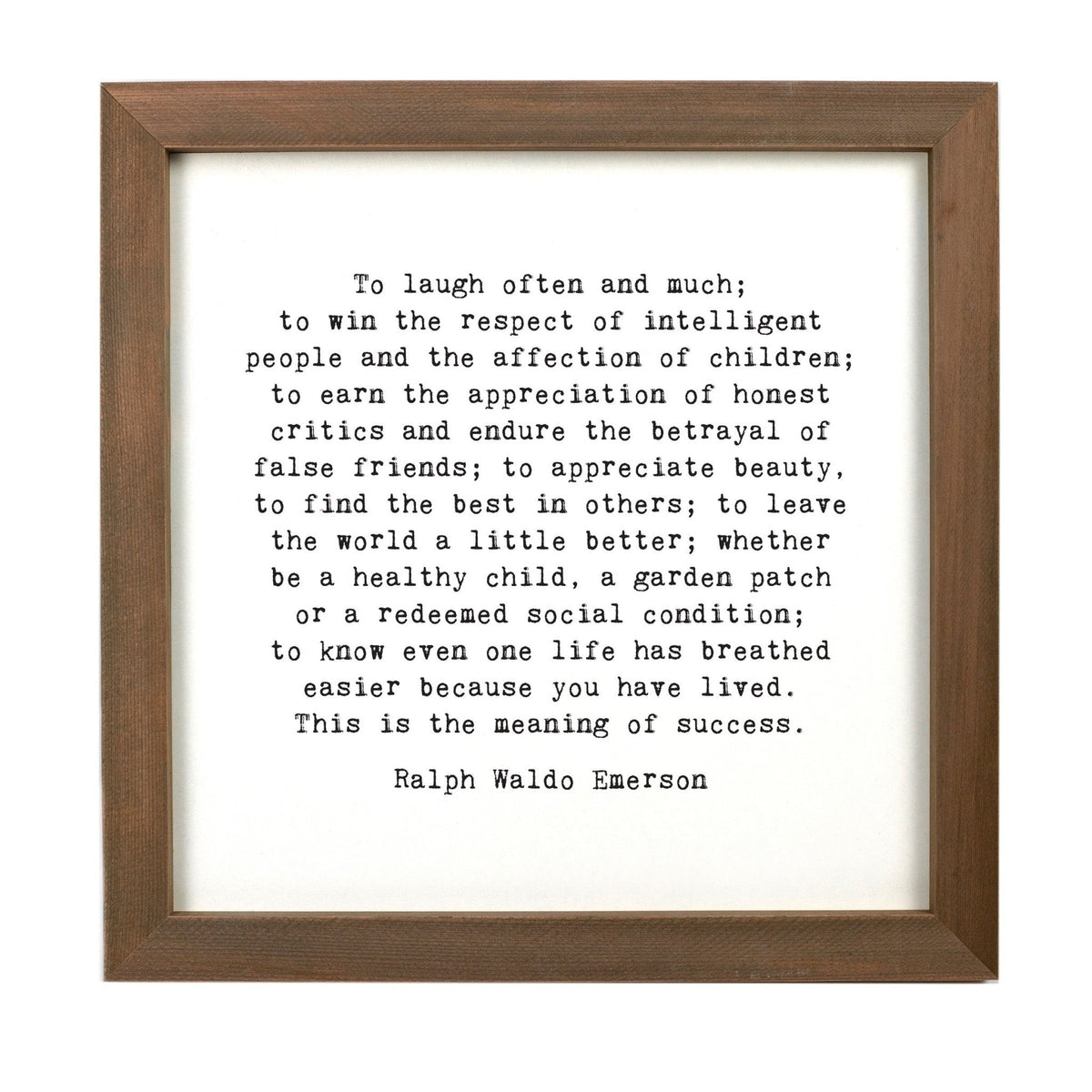 Framed Words - To Laugh Often