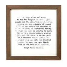 Framed Words - To Laugh Often