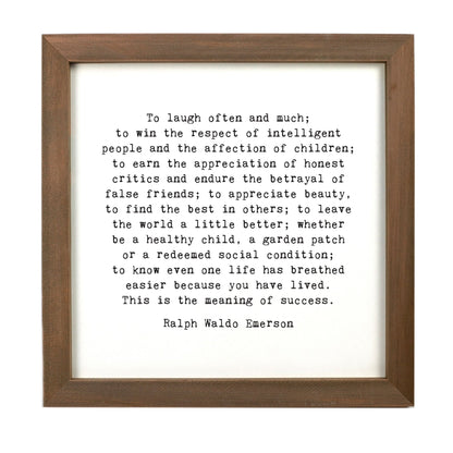Framed Words - To Laugh Often