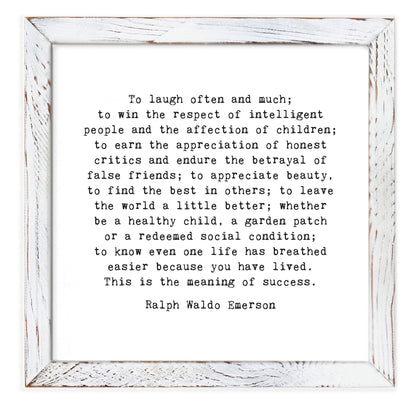 Framed Words - To Laugh Often