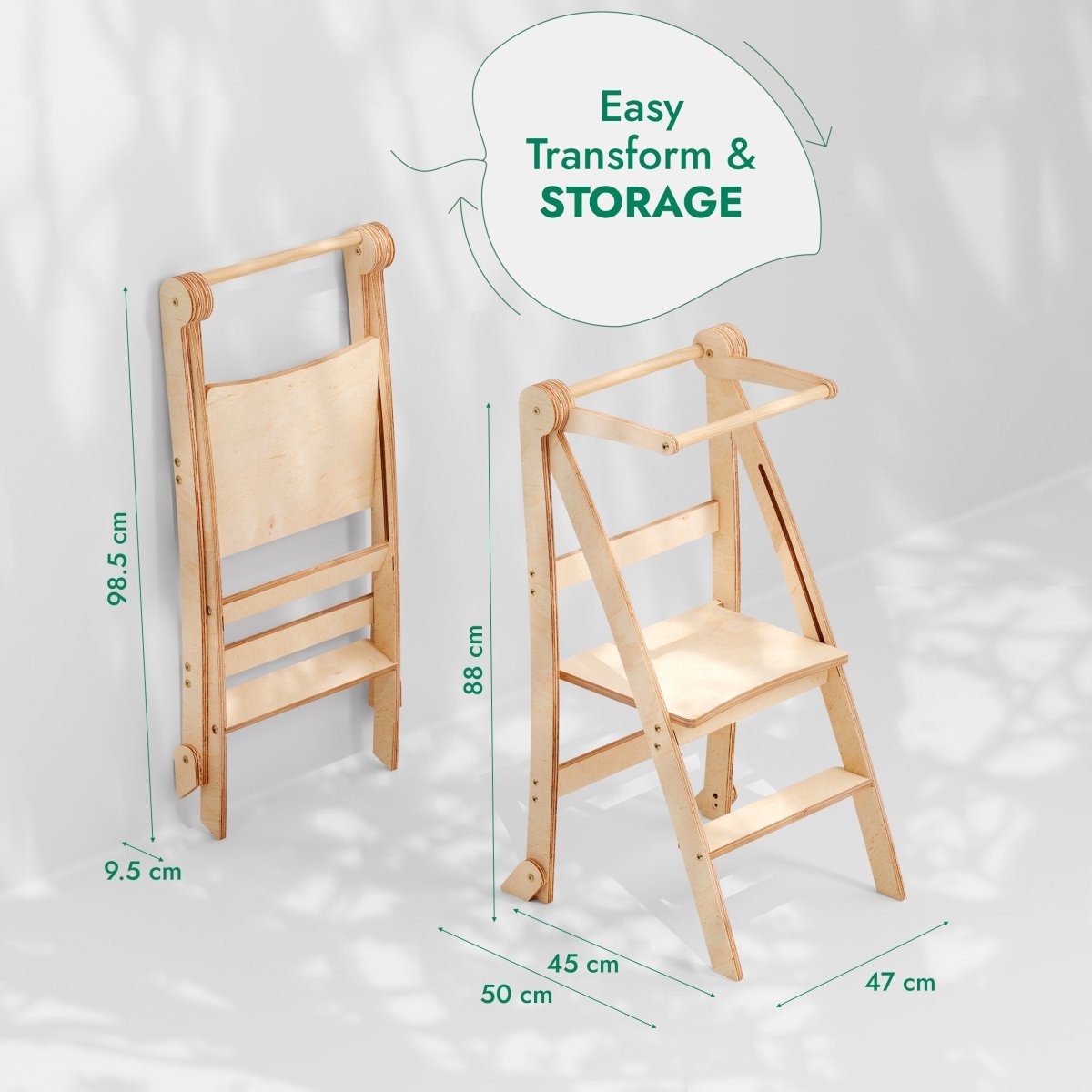 Tour d'apprentissage Helper : un tabouret pliant multifonctionnel pour enfants