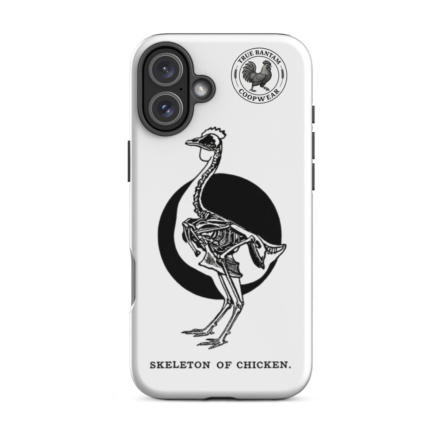 Coque de protection rigide rétro pour iPhone® - Squelette de poulet