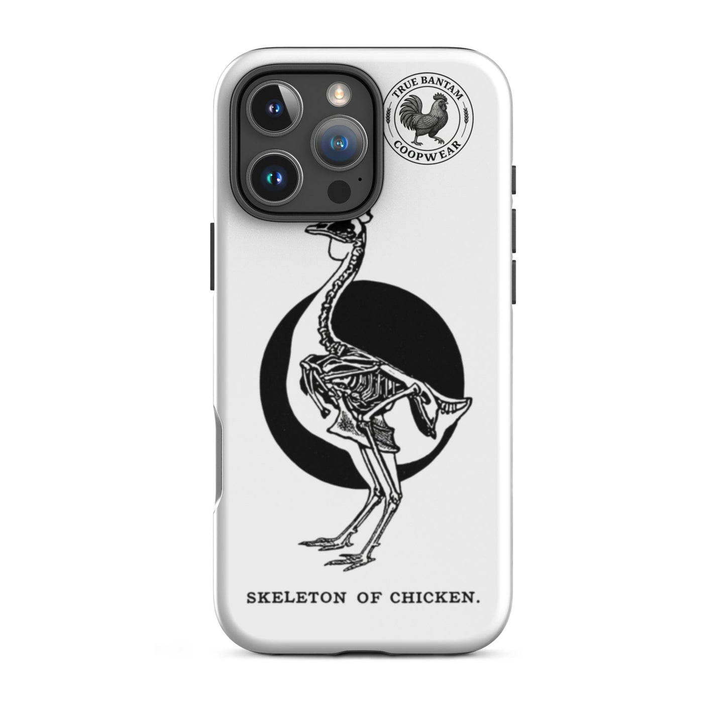 Coque de protection rigide rétro pour iPhone® - Squelette de poulet