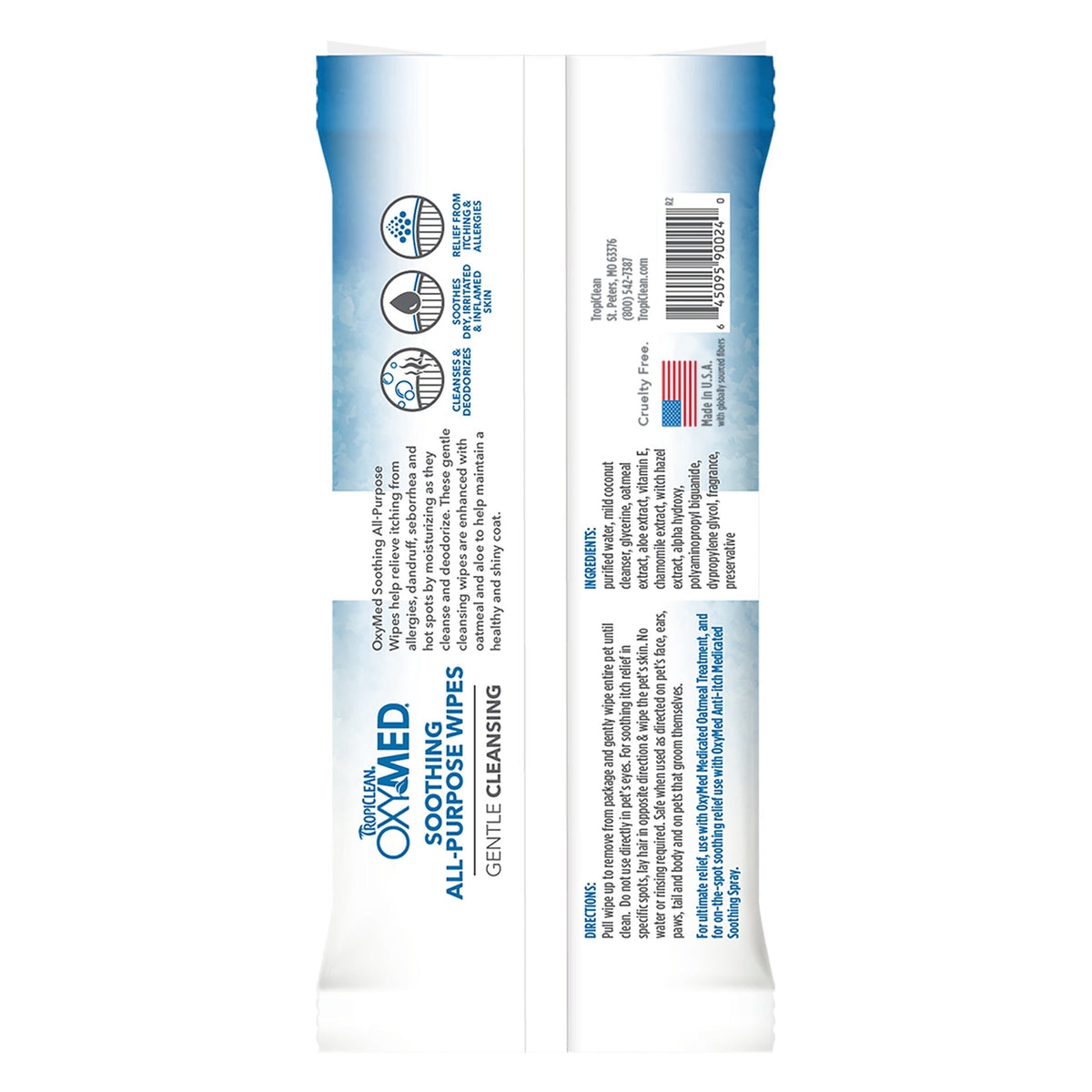 TropiClean - Oxymed Soothing Pet Wipes