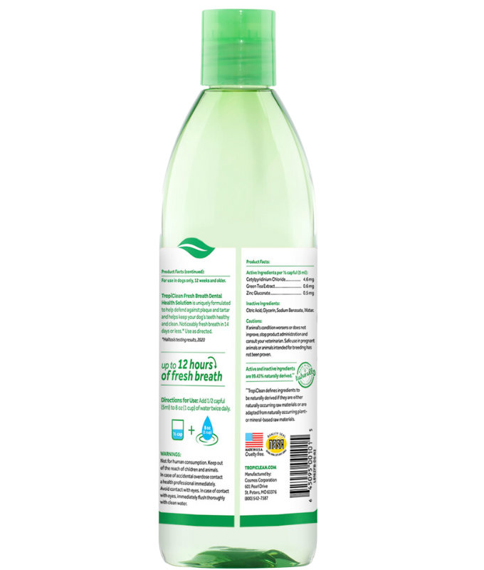 TropiClean - Teeth Oral Care Water Additive For Dogs