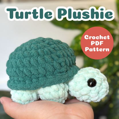 Crochet Turtle Plushie Pattern PDF Download Beginner Friendly