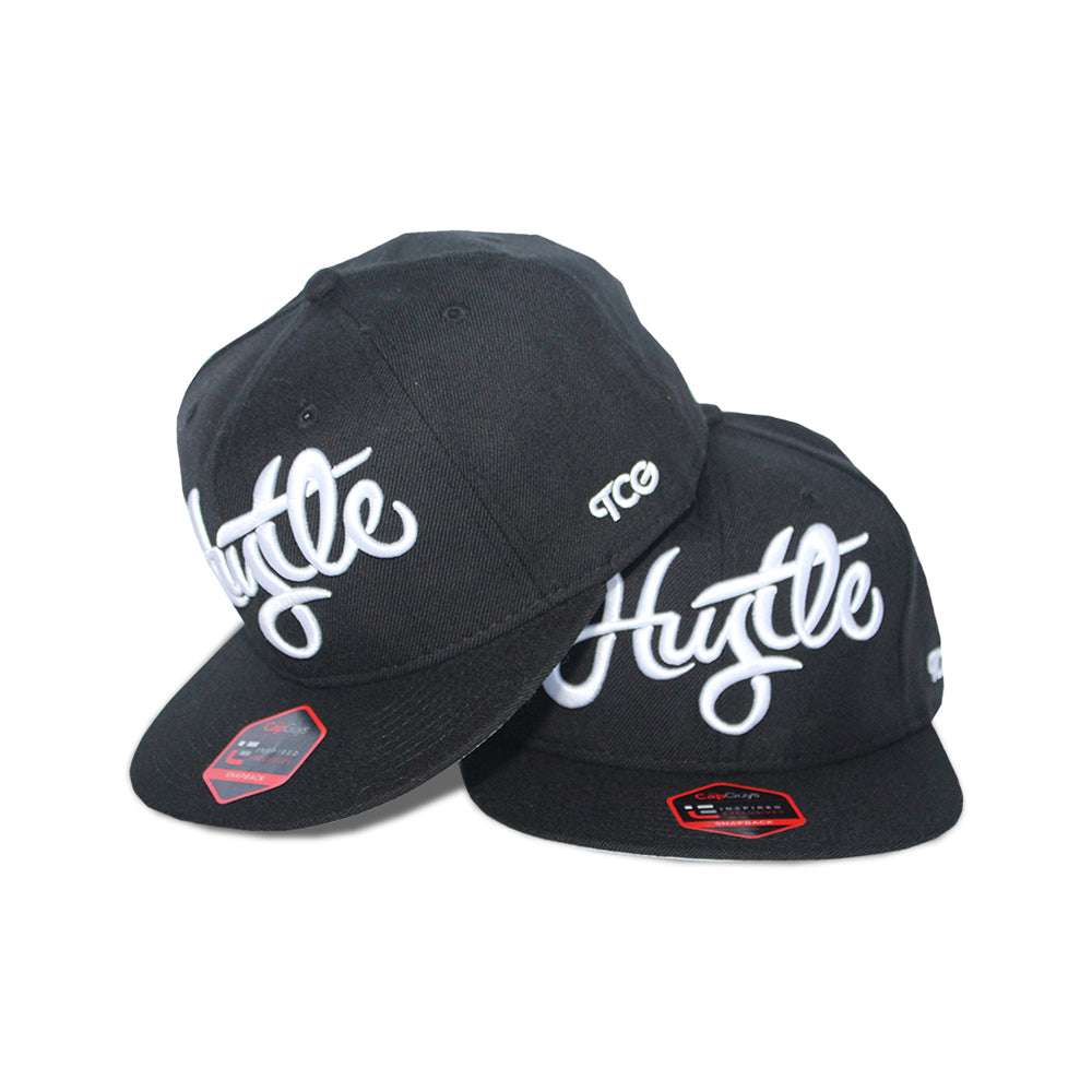 Hustle - T.O. - Casquette Snapback Blanche et Noire The Cap Guys TCG / Inspired Exclusives