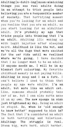 Typewriter Sign - Adulting