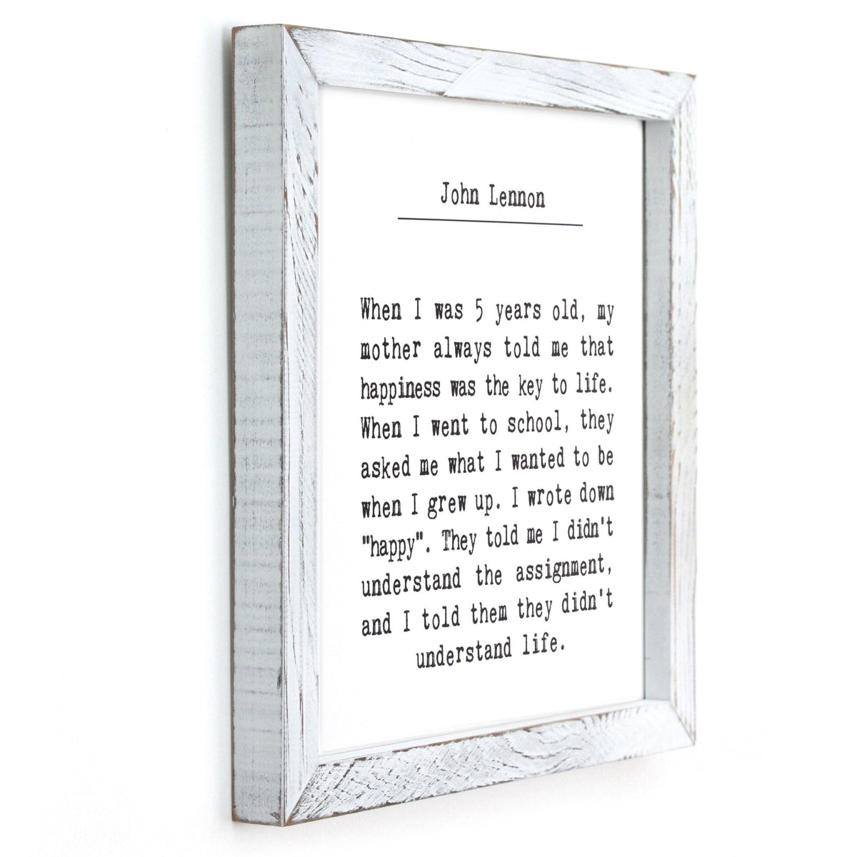 Framed Words - Understand Life (John Lennon)