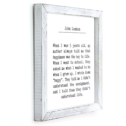 Framed Words - Understand Life (John Lennon)