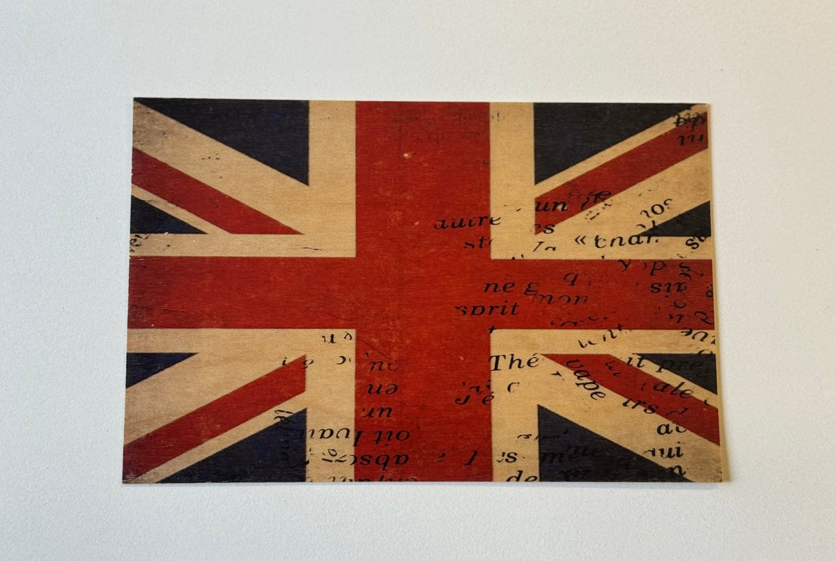 Wood Postcard - Union Jack