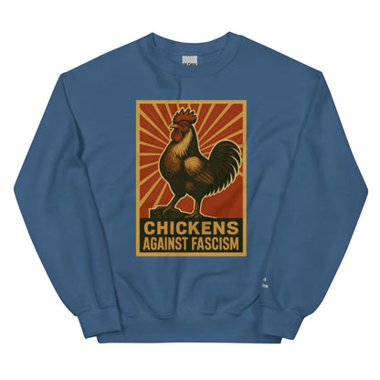 Retro Chickens Against Fascism Unisex Sweatshirt