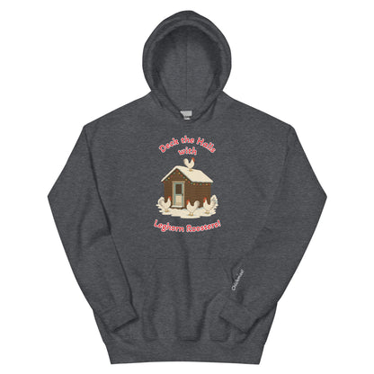 Chickmas Deck the Leghorn (words) Bunny Hug Unisex (hoodie)