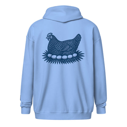 Retro Hen Unisex heavy blend zip bunny hug (hoodie)