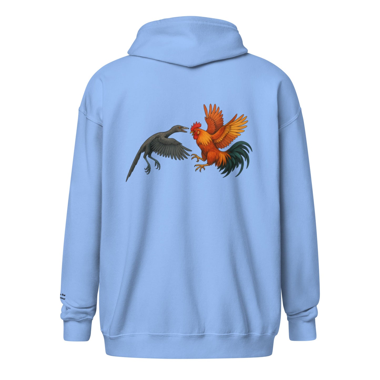Sweat à capuche zippé unisexe en molleton épais Chickasaurous Battle