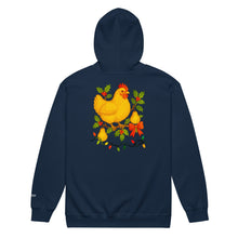 Sweat à capuche zippé unisexe Chickmas Pear Tree en tissu épais