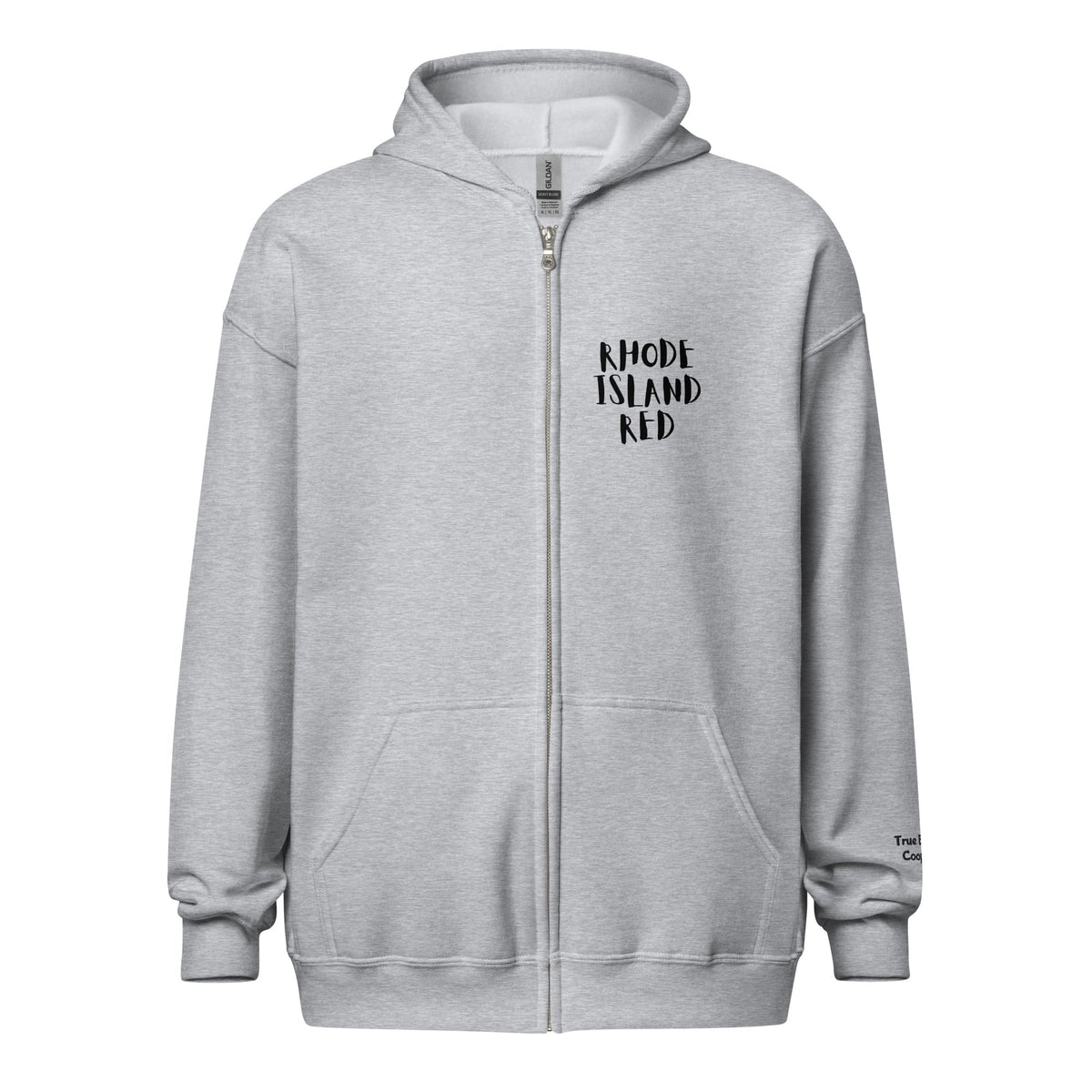 Rhode Island Red Unisex heavy blend zip bunny hug (hoodie)
