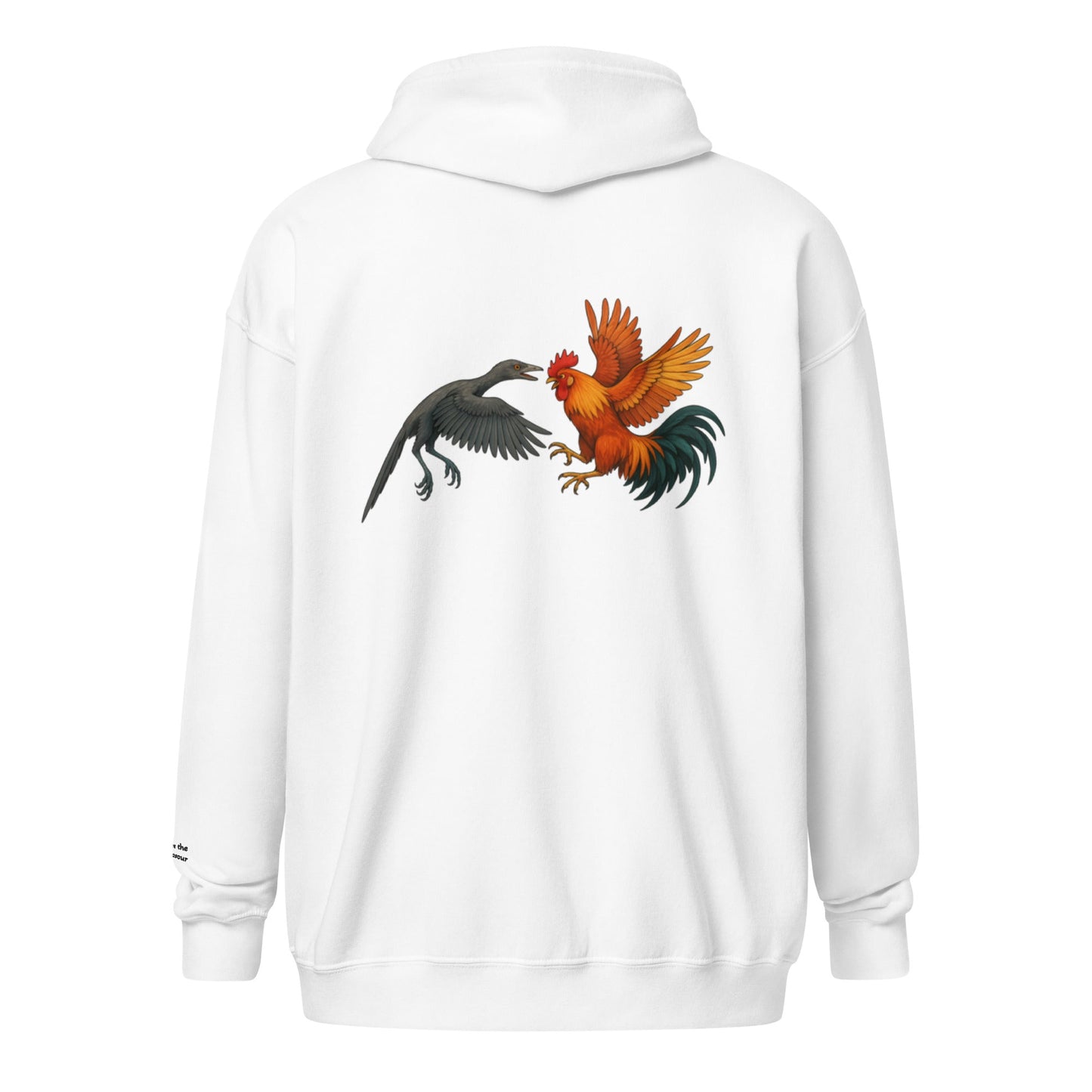 Sweat à capuche zippé unisexe en molleton épais Chickasaurous Battle