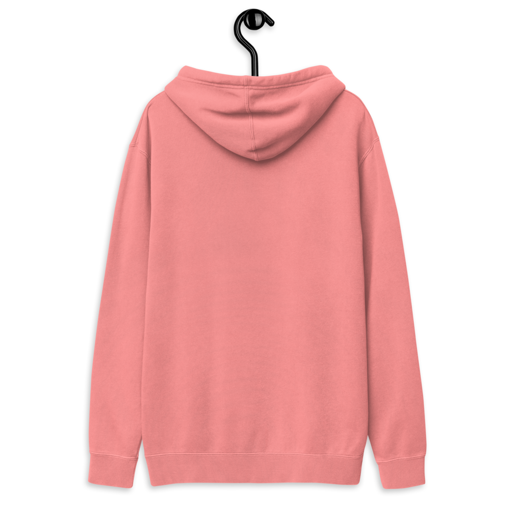 Sweat à capuche unisexe Mossify teint sur pigment – Brodé