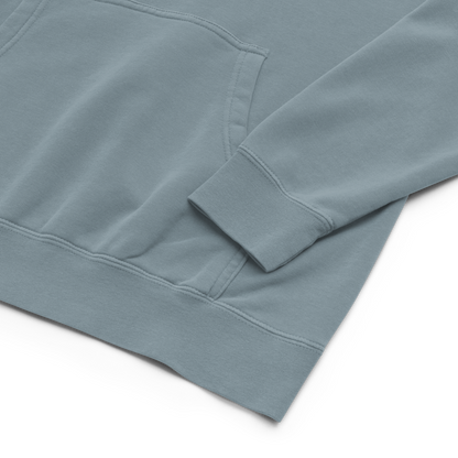 Sweat à capuche unisexe Mossify teint sur pigment – Brodé
