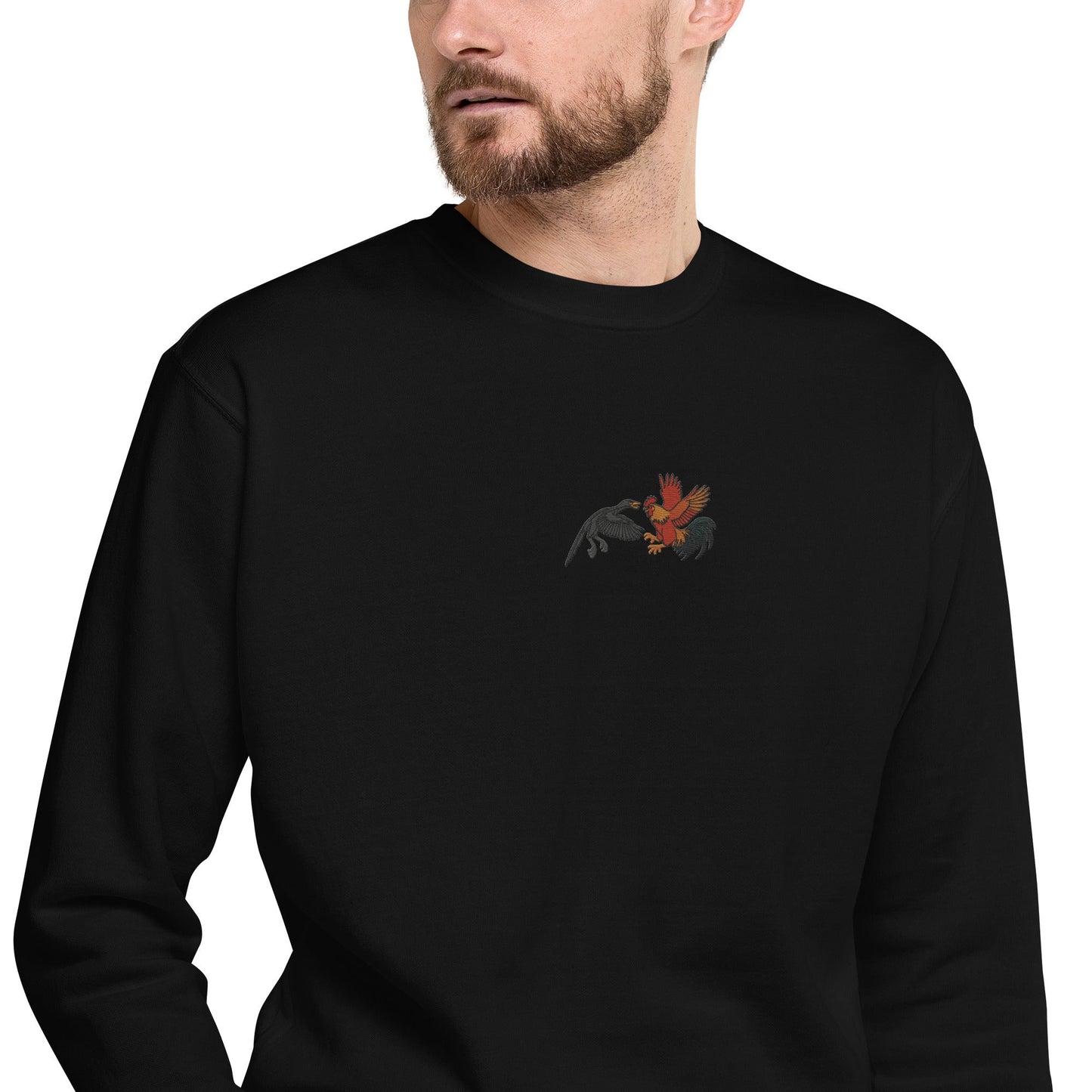 Sweat-shirt unisexe premium Chickasaurus Battle