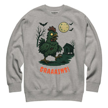 Sweat-shirt unisexe premium « Scène de poulet zombie d'Halloween »