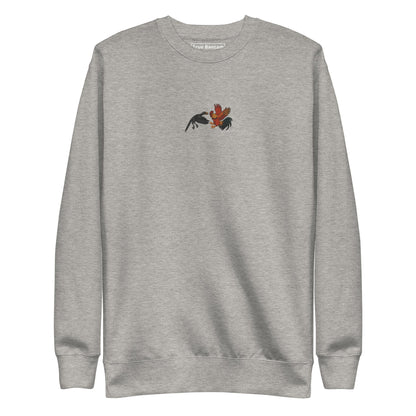 Sweat-shirt unisexe premium Chickasaurus Battle