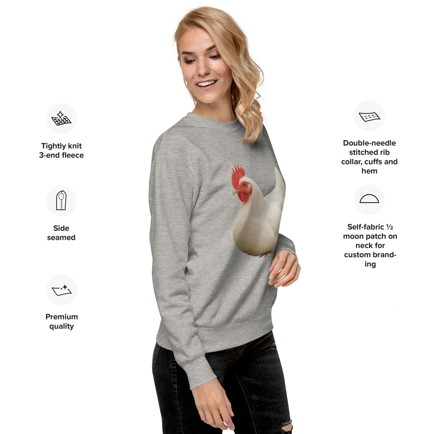 Sweat-shirt Unisexe Premium Leghorn