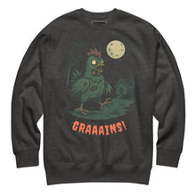 Sweat-shirt unisexe premium « Scène de poulet zombie d'Halloween »