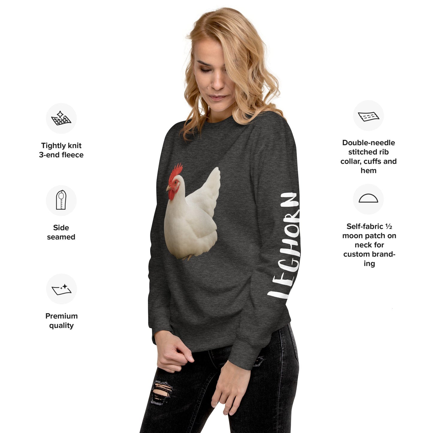 Sweat-shirt Unisexe Premium Leghorn