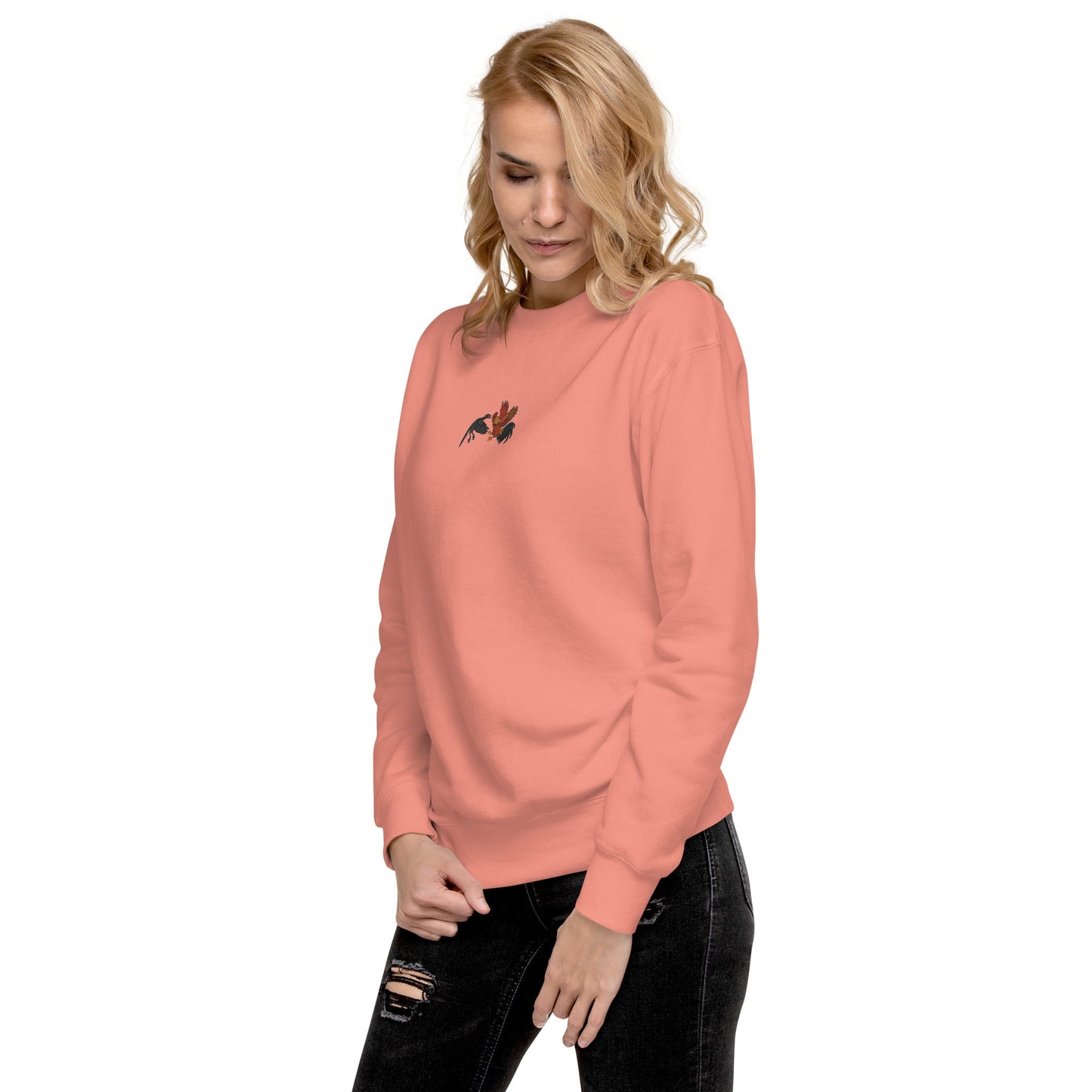 Sweat-shirt unisexe premium Chickasaurus Battle