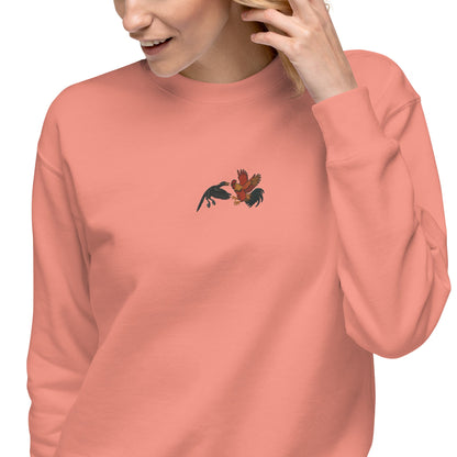 Sweat-shirt unisexe premium Chickasaurus Battle