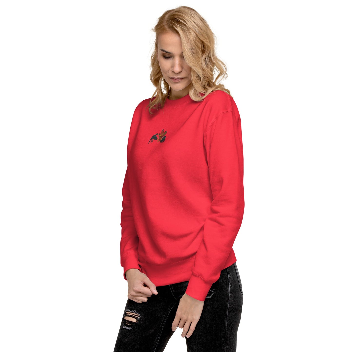 Sweat-shirt unisexe premium Chickasaurus Battle