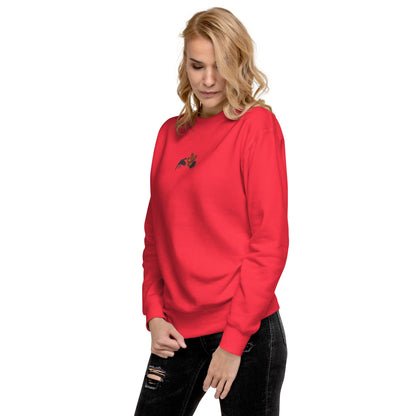 Sweat-shirt unisexe premium Chickasaurus Battle