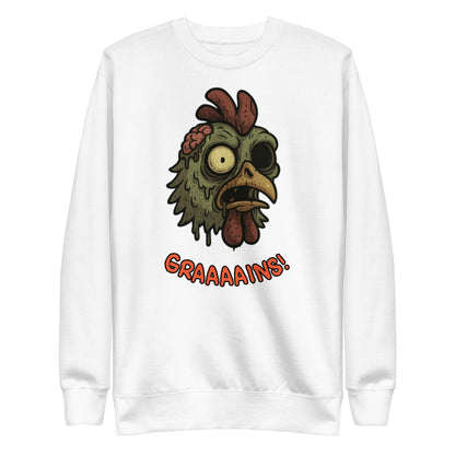 Halloween Zombie Chicken Unisex Premium Sweatshirt