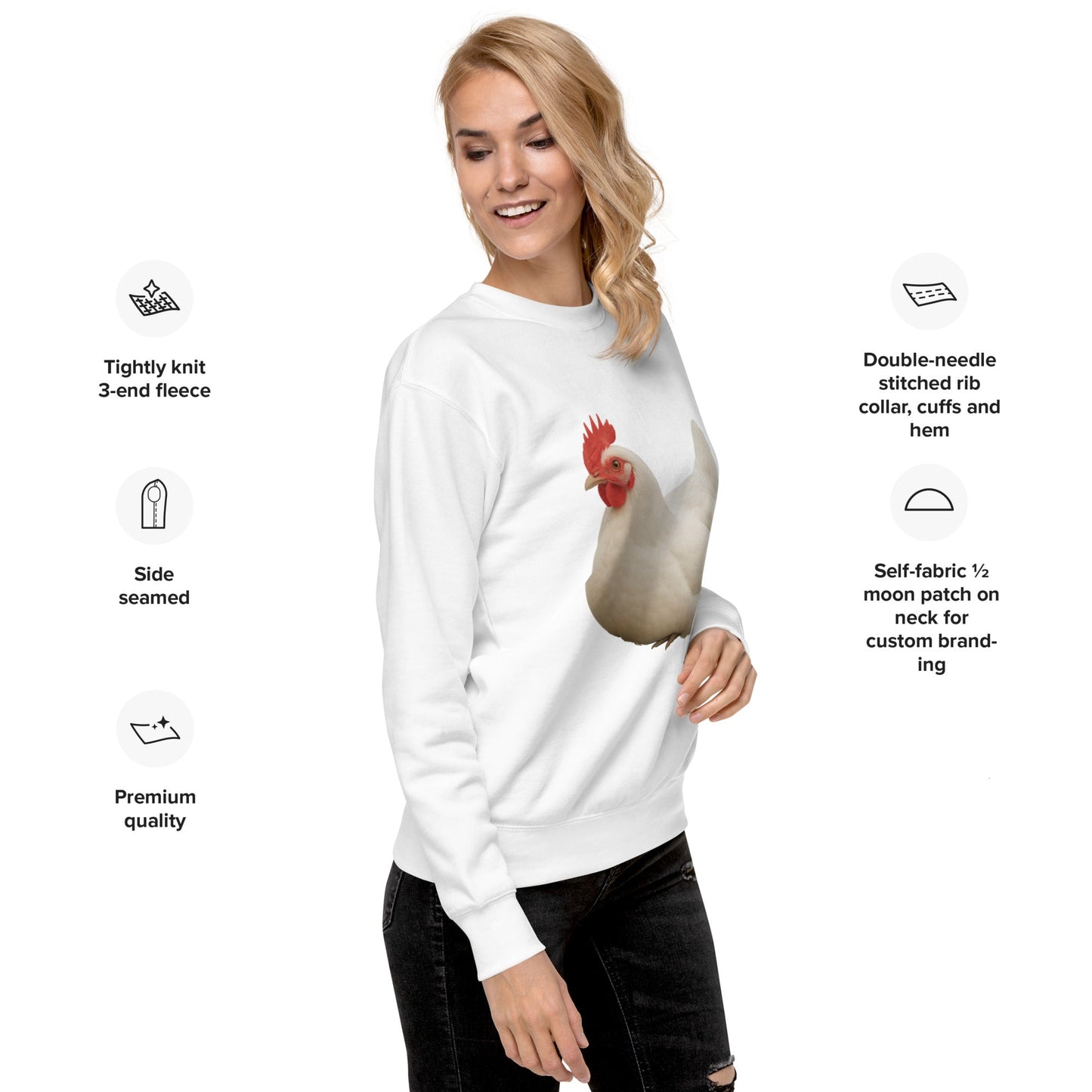 Sweat-shirt Unisexe Premium Leghorn