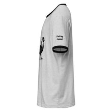 T-shirt unisexe rétro "Chariot de poulet" avec liserés contrastants