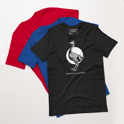 T-shirt unisexe Rétro Squelette de poulet