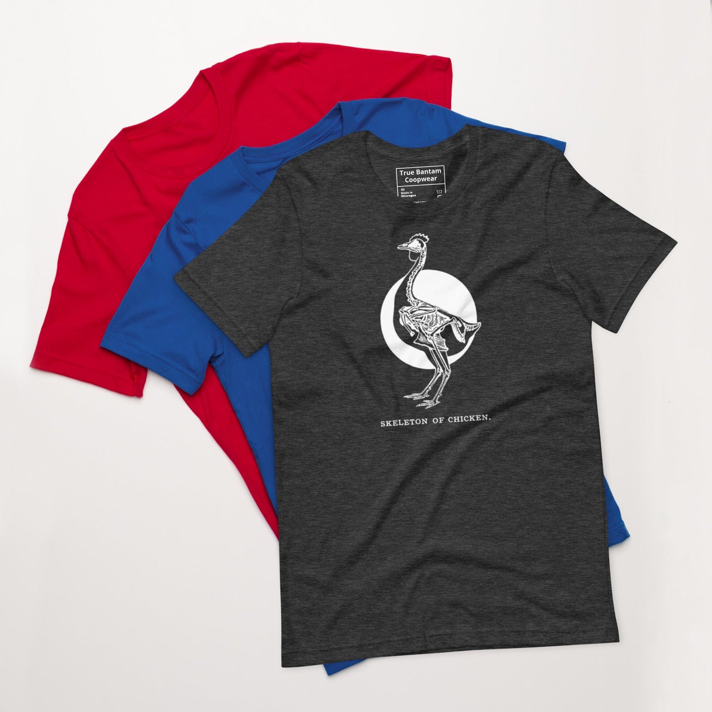 T-shirt unisexe Rétro Squelette de poulet