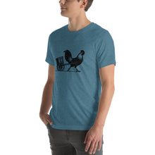T-shirt unisexe Rétro Chariot de poulet de course