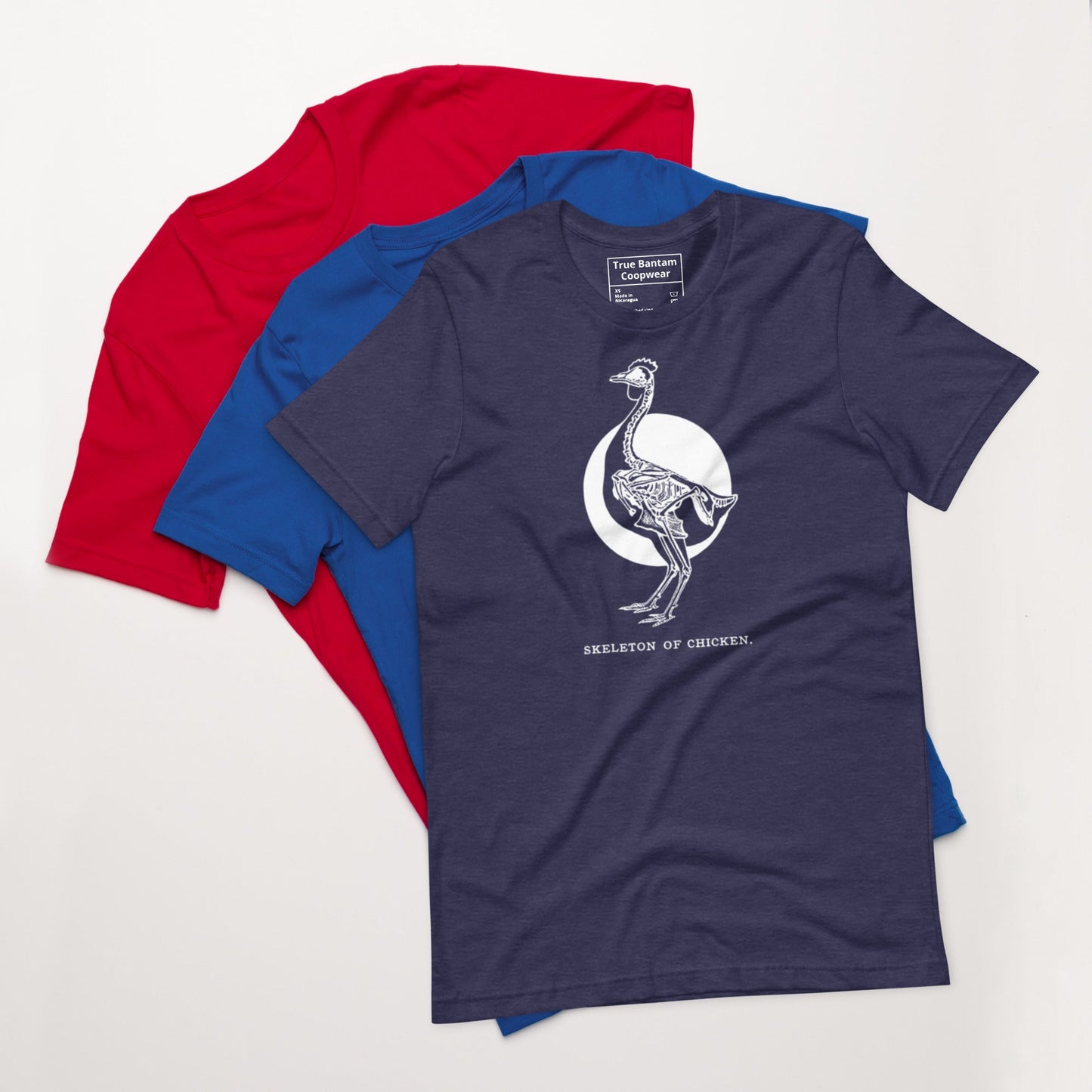 T-shirt unisexe Rétro Squelette de poulet