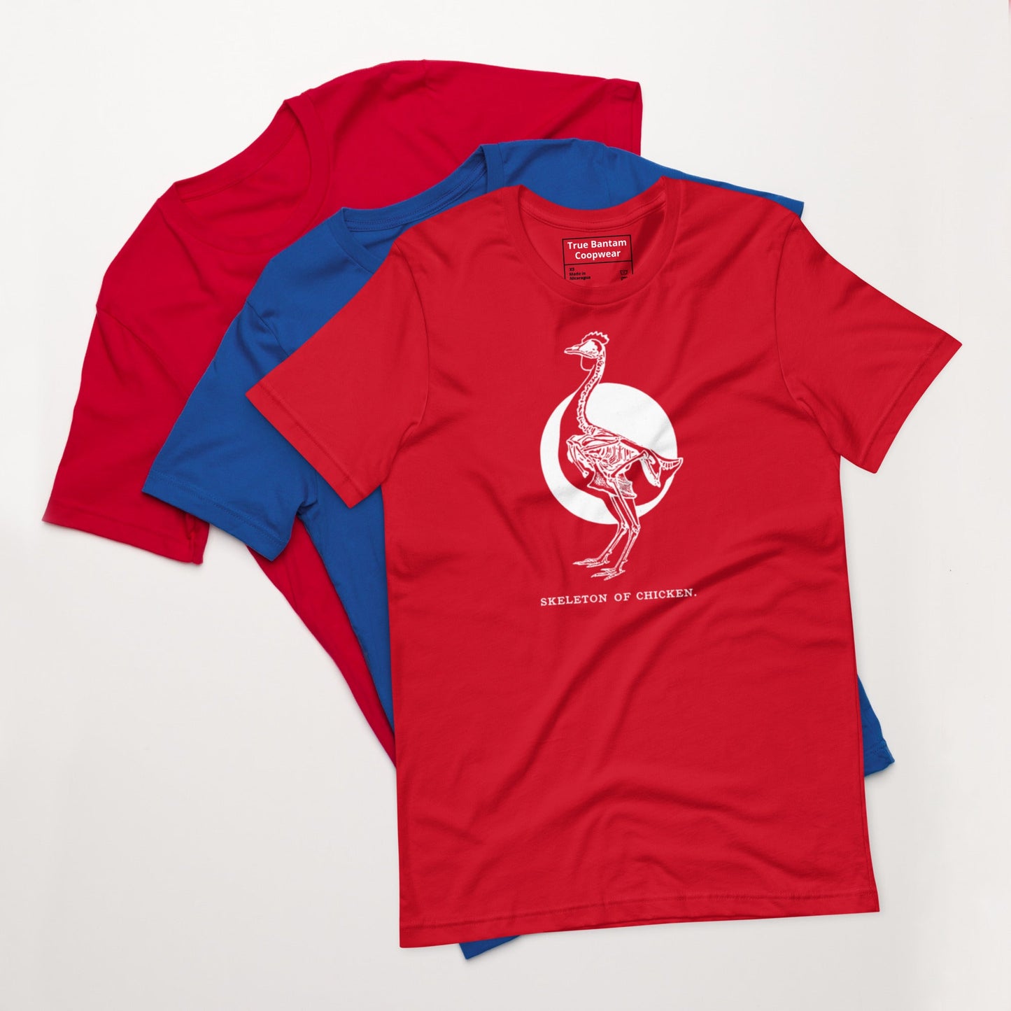 T-shirt unisexe Rétro Squelette de poulet