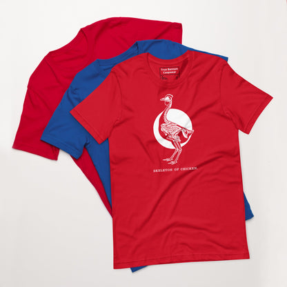 T-shirt unisexe Rétro Squelette de poulet