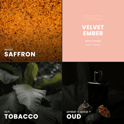 Velvet Ember Candle | Saffron + Tobacco