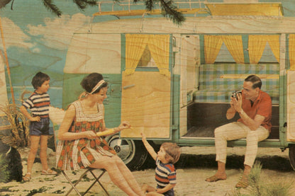 Wood Postcard - VW Camper