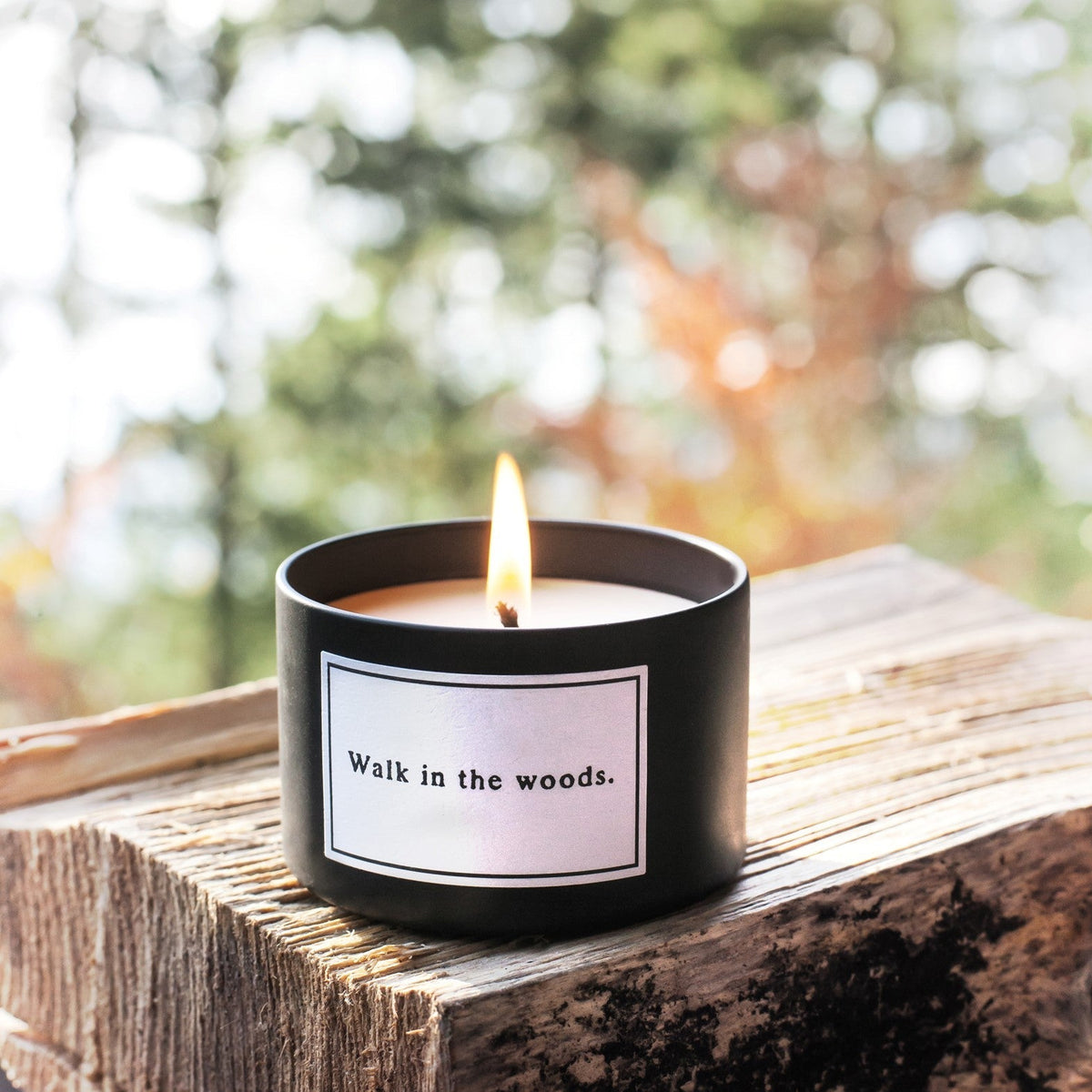 Candle - Quote - Walk In The Woods