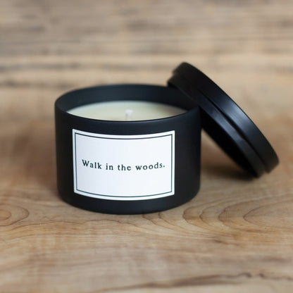 Candle - Quote - Walk In The Woods