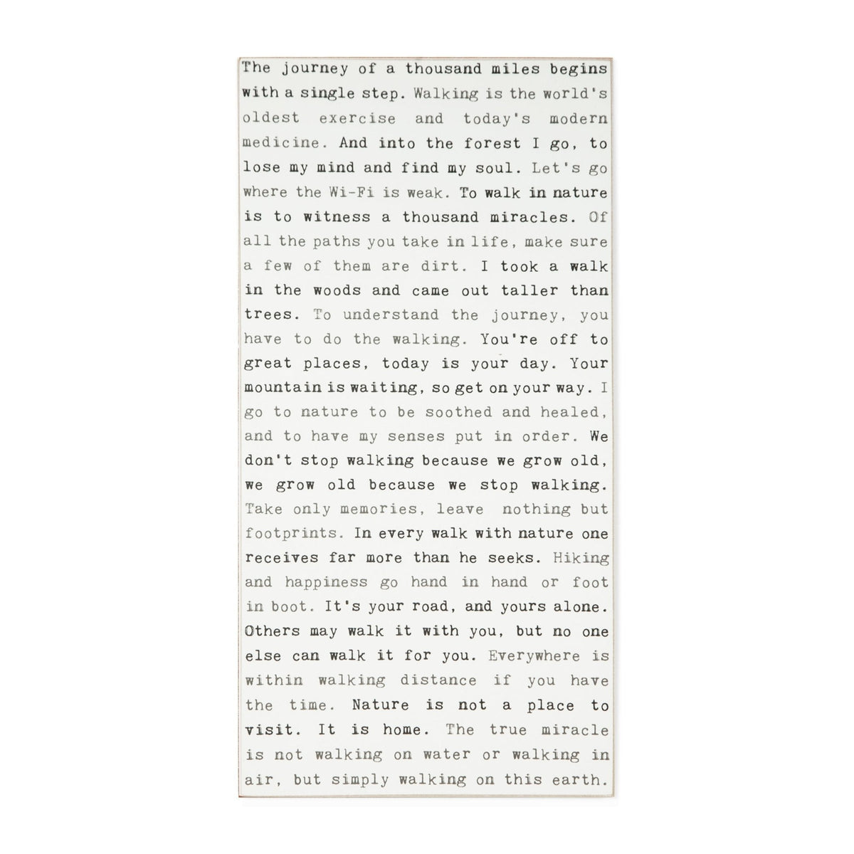 Typewriter Sign - Walking