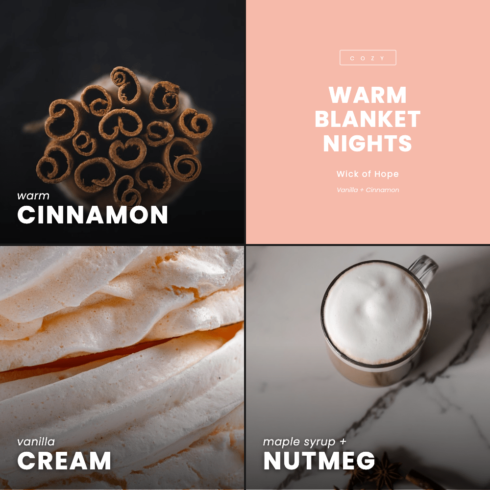 Warm Blanket Nights Wax Melt | Cinnamon + Vanilla
