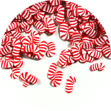 Red Candy canes Fimo Slices